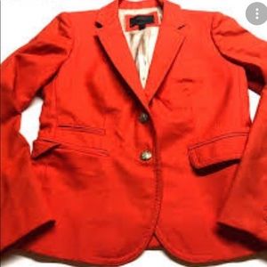 J Crew Schoolboy Orange Blazer w/gold buttons, Size 8